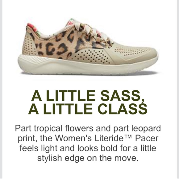 crocs literide pacer leopard